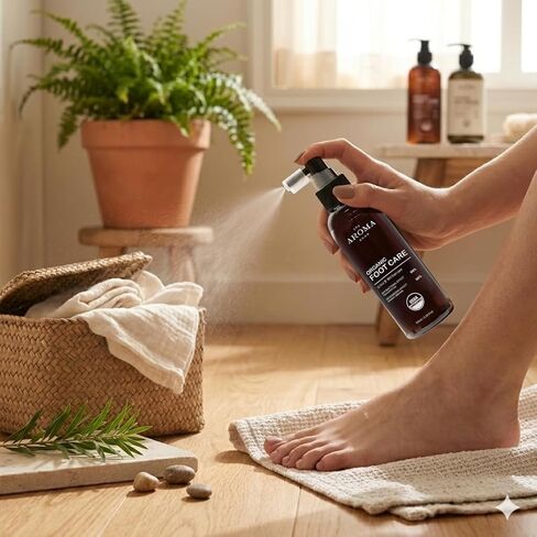 USDA Certified Organic Foot Care - Natural Deodorizer for Odor & Smelly Feet, Cooling Relief for Athletes & Tired Feet, Shoe Refreshing Mist - 3.38 fl oz in Saudi Arabia