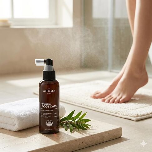 USDA Certified Organic Foot Care - Natural Deodorizer for Odor & Smelly Feet, Cooling Relief for Athletes & Tired Feet, Shoe Refreshing Mist - 3.38 fl oz in Saudi Arabia