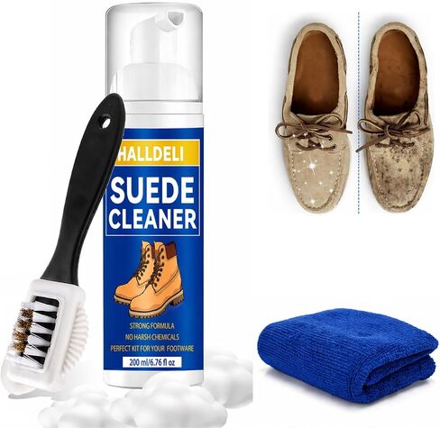 Suede Shoe Cleaner, Sneaker Cleaning Kit with Brush for White Shoes, Suede, Nubuck, Knit, Boots, Trainer, Leather in Kuwait