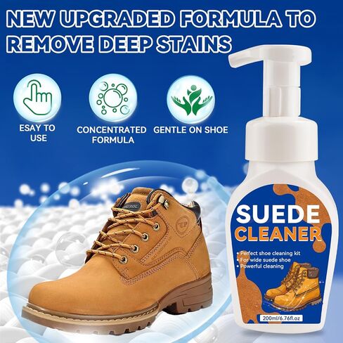 Suede Shoe Cleaner, Sneaker Cleaning Kit with Brush for White Shoes, Suede, Nubuck, Knit, Boots, Trainer, Leather in Saudi Arabia