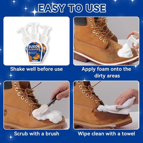Suede Shoe Cleaner, Sneaker Cleaning Kit with Brush for White Shoes, Suede, Nubuck, Knit, Boots, Trainer, Leather in Saudi Arabia