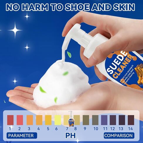 Suede Shoe Cleaner, Sneaker Cleaning Kit with Brush for White Shoes, Suede, Nubuck, Knit, Boots, Trainer, Leather in Saudi Arabia