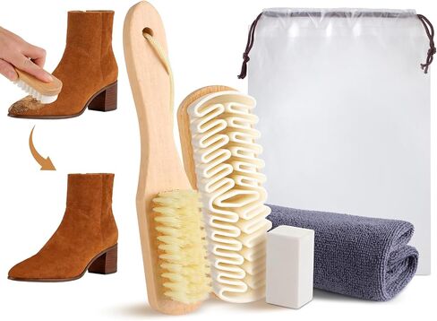 5Pcs Suede Eraser for Shoes, Suede Eraser and Brush, Suede Cleaning Kit, Suede Kit, Suede Brush Stain Removal for Suede Jackets, Purse, Couches & Bags in Saudi Arabia