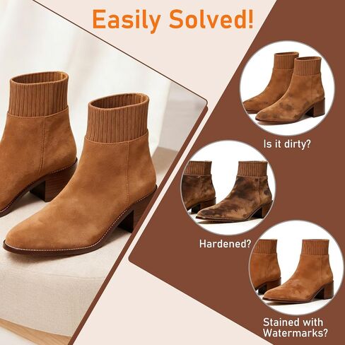 5Pcs Suede Eraser for Shoes, Suede Eraser and Brush, Suede Cleaning Kit, Suede Kit, Suede Brush Stain Removal for Suede Jackets, Purse, Couches & Bags in Saudi Arabia