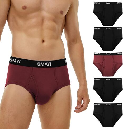 5Mayi Mens Underwear Briefs for Men Viscose Underwear Comfortable Midrise with Open Fly in Saudi Arabia