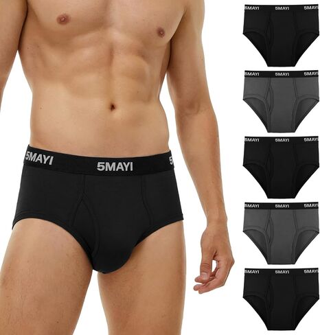 5Mayi Mens Underwear Briefs for Men Viscose Underwear Comfortable Midrise with Open Fly in Saudi Arabia