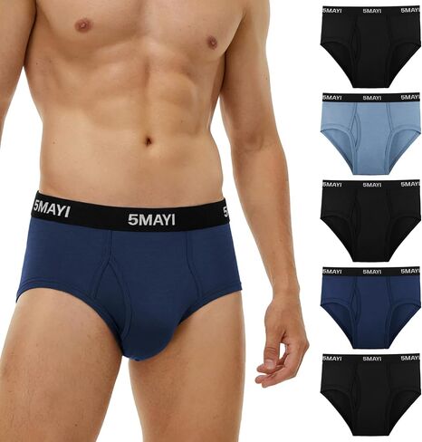 5Mayi Mens Underwear Briefs for Men Viscose Underwear Comfortable Midrise with Open Fly in Saudi Arabia