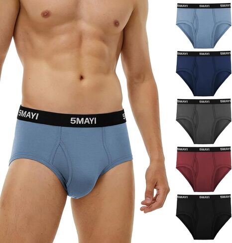 5Mayi Mens Underwear Briefs for Men Viscose Underwear Comfortable Midrise with Open Fly in Saudi Arabia