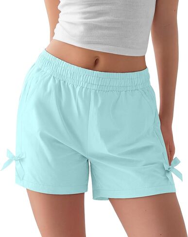 Girls Athletic Quick Dry Shorts Kids Beach Board Swim Shorts Bow Tie Lightweight Summer Casual 7-16 Years in Kuwait