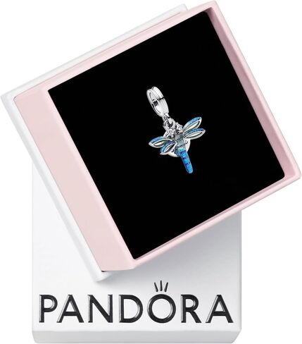 PANDORA-Dragonfly Double Dangle Charm-Sterling silver-With Gift Box in Kuwait