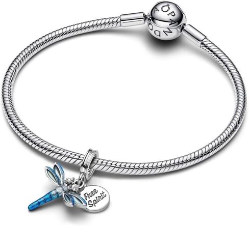 PANDORA-Dragonfly Double Dangle Charm-Sterling silver-With Gift Box in Kuwait