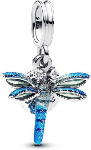 PANDORA-Dragonfly Double Dangle Charm-Sterling silver-With Gift Box in Kuwait