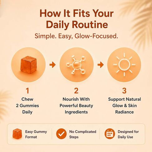 Tanning Gummies, Astaxanthin & Beta-Carotene Formula, Supports Natural Glow and Skin Radiance, for Daily Beauty Routine and Travel Prep, Bronzing, Non-GMO, Vegan & Sugar Free, 60 Count in Kuwait