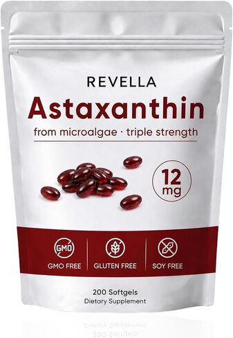 Revella Astaxanthin, Immune, Internal Circulation, Vitality Support- 200 Softgels(1 Pack) in Saudi Arabia