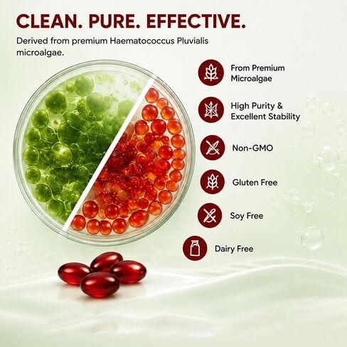 Revella Astaxanthin, Immune, Internal Circulation, Vitality Support- 200 Softgels(1 Pack) in Saudi Arabia