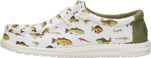 HEYDUDE Men's Wally Cast Slip On Shoe, Egret/Multi Size 11 | Lightweight Casual Loafer | Travel Ready Easy On Design in Kuwait