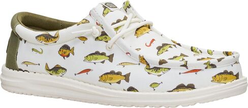 HEYDUDE Men's Wally Cast Slip On Shoe, Egret/Multi Size 11 | Lightweight Casual Loafer | Travel Ready Easy On Design in Kuwait