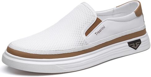 Trsorini Mens Casual Shoes Lightweight Breathable Mesh Slip-On Loafers Soft Flat Moccasin Classic Comfort Men's Shoes in Saudi Arabia