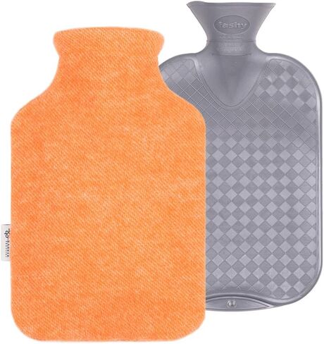 2.0L Fashy Hot Water Bottle with Barker Textiles 100% Wool Cover (Black) Hot Water Bag with Cover in Saudi Arabia