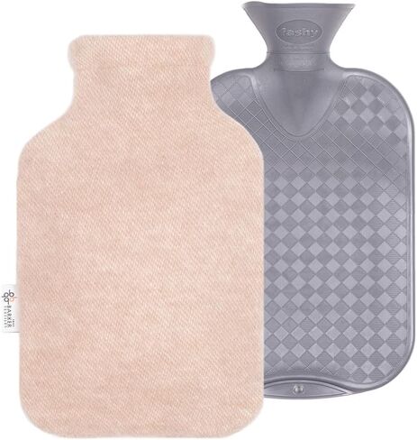 2.0L Fashy Hot Water Bottle with Barker Textiles 100% Wool Cover (Black) Hot Water Bag with Cover in Saudi Arabia
