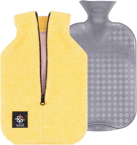 2.0L Fashy Hot Water Bottle with Barker Textiles 100% Wool Cover (Black) Hot Water Bag with Cover in Saudi Arabia
