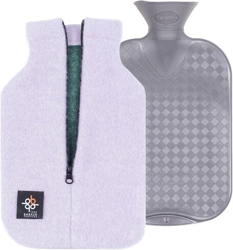 2.0L Fashy Hot Water Bottle with Barker Textiles 100% Wool Cover (Black) Hot Water Bag with Cover in Saudi Arabia