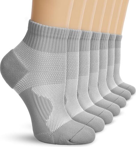 DHSO 7 Pairs Cushioned Ankle Compression Socks for Women Running Wicking Socks with Arch Support in Saudi Arabia