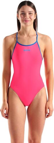 Arena Women's Solid Team Swimsuit Tie Back MaxLife Open Back Sports Bathing Suit Athletic Swimwear in Kuwait