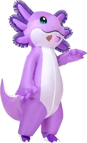 Stegosaurus Inflatable Axolotl Costume Adult Halloween Blow Up Costumes Deluxe Funny Costumes Animal Women Men Cosplay Party Purple in Kuwait