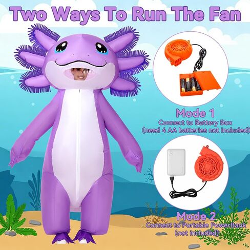 Stegosaurus Inflatable Axolotl Costume Adult Halloween Blow Up Costumes Deluxe Funny Costumes Animal Women Men Cosplay Party Purple in Kuwait
