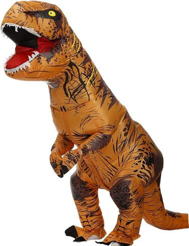 Inflatable Dinosaur Costume Adult Blow up T-Rex Costume Full Body Dino Halloween Costumes for Men Women in Saudi Arabia