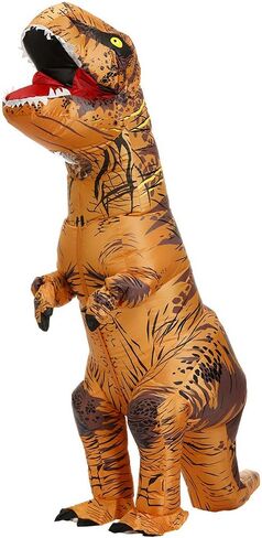 Inflatable Dinosaur Costume Adult Blow up T-Rex Costume Full Body Dino Halloween Costumes for Men Women in Saudi Arabia