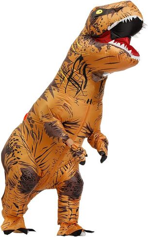 Inflatable Dinosaur Costume Adult Blow up T-Rex Costume Full Body Dino Halloween Costumes for Men Women in Saudi Arabia