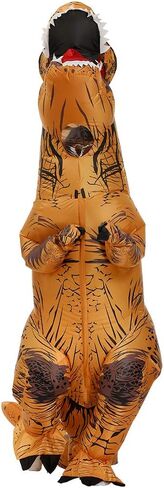 Inflatable Dinosaur Costume Adult Blow up T-Rex Costume Full Body Dino Halloween Costumes for Men Women in Saudi Arabia