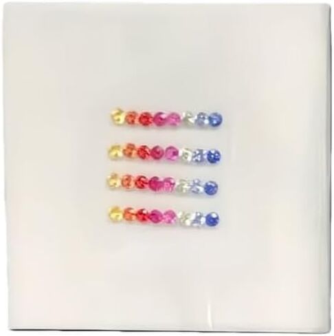 Loose Rainbow gradient gemstones Lab Grown Sapphire Round shape 2.0~3.0mm For Rainbow bracelet, chain ring, necklace Earrings C7 in Kuwait