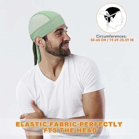 YANIKY Bandanas Skull Caps for Men, Women Skull Cap Helmet Liner Cycling Hat Durags Motorcycle Bandana Sweat Wicking Do Rag in Saudi Arabia