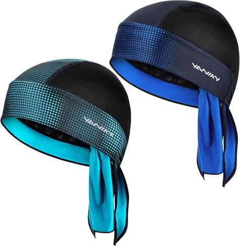 YANIKY Bandanas Skull Caps for Men, Women Skull Cap Helmet Liner Cycling Hat Durags Motorcycle Bandana Sweat Wicking Do Rag in Saudi Arabia