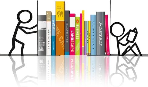 نهايات الكتب المزخرفة للأرفف، ديكور معدني لطيف، إكسسوارات رف كتب جمالية سوداء غير قابلة للانزلاق، منظم مكتب مكتب ديكور غرفة الدراسة بالمكتبة المنزلية in Kuwait