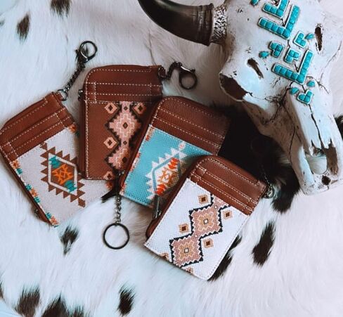 Wrangler Wristlet Western Purse Straps and Credit Card Holder with Zipper in Kuwait
