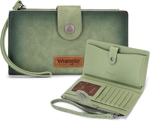 X Wrangler Wallets Women Minimalist Wristlet Wallets, Card Cases & Money Organizers Wallet Bifold with Phone Pocket in Kuwait