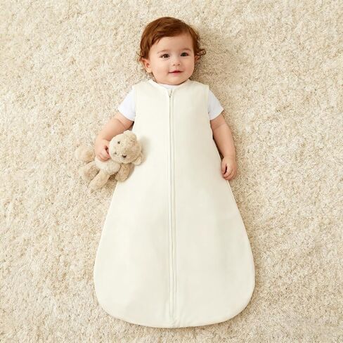 Unisex Newborn Wearable Blanket Long Sleeveless Swaddle Transition Sack Light Weight TOG 0.5 for Infant 100% Cotton in Kuwait