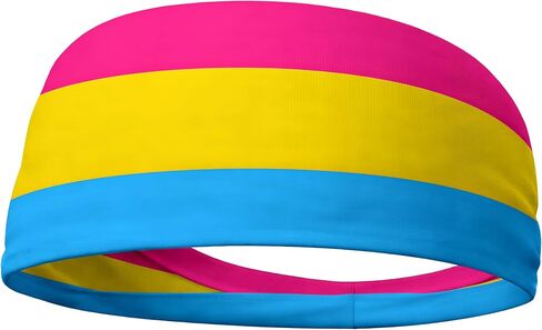 Sports Headband Unisex, Flag Pattern Sweatband for Men Women, Fashion Stretchy Moisture Wicking Hair Band Headwrap in Saudi Arabia