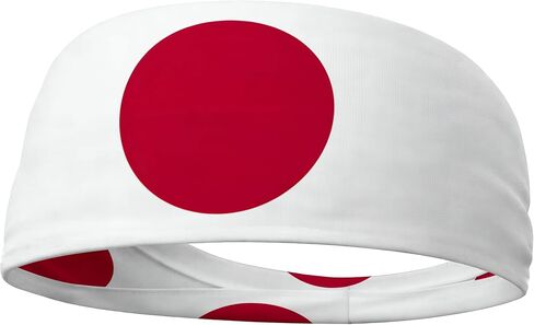 Sports Headband Unisex, Flag Pattern Sweatband for Men Women, Fashion Stretchy Moisture Wicking Hair Band Headwrap in Saudi Arabia