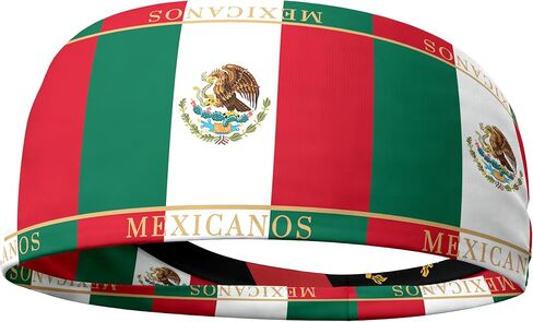 Sports Headband Unisex, Flag Pattern Sweatband for Men Women, Fashion Stretchy Moisture Wicking Hair Band Headwrap in Saudi Arabia