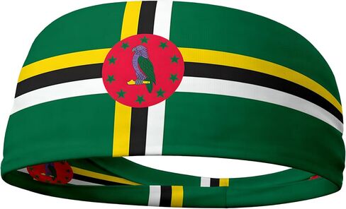 Sports Headband Unisex, Flag Pattern Sweatband for Men Women, Fashion Stretchy Moisture Wicking Hair Band Headwrap in Saudi Arabia