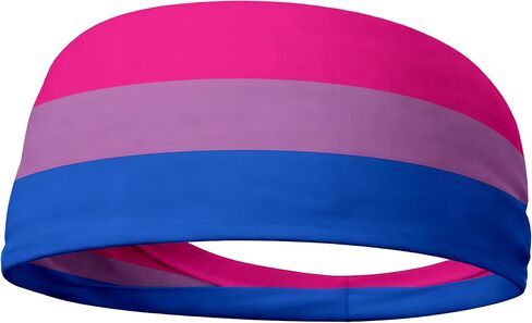 Sports Headband Unisex, Flag Pattern Sweatband for Men Women, Fashion Stretchy Moisture Wicking Hair Band Headwrap in Saudi Arabia