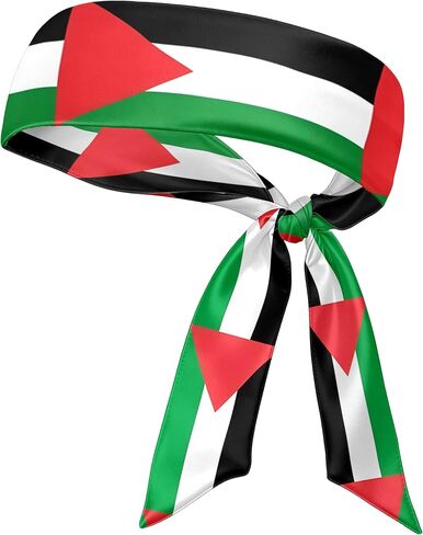 عصابات رأس على شكل علم للرجال والنساء، عصابة رأس ماصة للرطوبة، غطاء رأس رياضي مسامي، شريط شعر للياقة البدنية غير قابل للانزلاق قابل للتمدد وقابل للتعديل in Kuwait