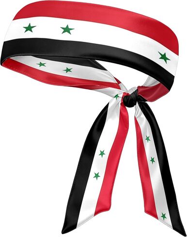 عصابات رأس على شكل علم للرجال والنساء، عصابة رأس ماصة للرطوبة، غطاء رأس رياضي مسامي، شريط شعر للياقة البدنية غير قابل للانزلاق قابل للتمدد وقابل للتعديل in Kuwait