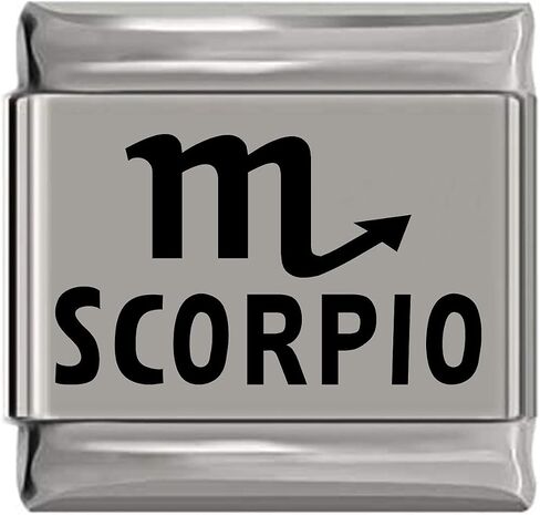 سحر NewCharms Scorpio Zodiac الإيطالي المنقوش بالليزر (حجم قياسي 9 مم) in Kuwait