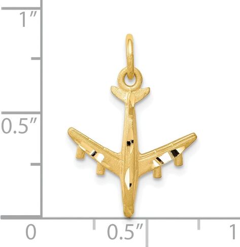 10K Yellow Gold Airplane Charm Jewelry FindingKing in Kuwait